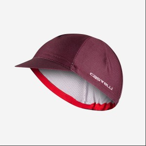 Casquette Castelli ROSSO CORSA 2 Homme Bordeaux Foncé | GKJAQ-7538