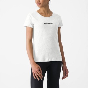 Casual Castelli CASTELLI CLASSICO W TEE Femme Blanche | SXNAV-3896