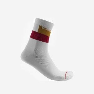 Chaussette Castelli BLOCCO 15 Homme Blanche | ETGIV-0965