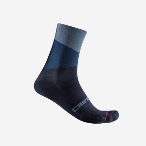 Chaussette Castelli ORIZZONTE 15 Homme Grise Clair Bleu Bleu | VOFDQ-1320