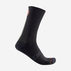 Chaussette Castelli RACING STRIPE 18 Homme Noir | LJGXY-0572