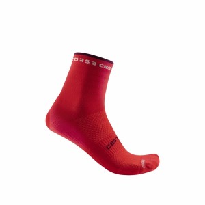 Chaussette Castelli ROSSO CORSA W 11 Femme Rouge | OHAVP-4735