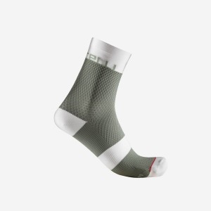 Chaussette Castelli VELOCISSIMA 12 Femme Vert Blanche | GOYRI-7948