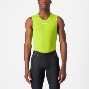 Couche De Base Castelli PRO MESH 2.0 SLEEVELESS Homme Vert Clair | ZSLIN-3106