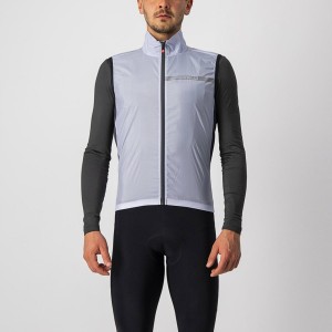 Gilet Castelli SQUADRA STRETCH Homme Argent Grise Grise Foncé | XKWIB-4359