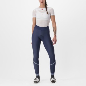 Leggings Castelli VELOCISSIMA THERMAL Femme Bleu Argent | FSYLE-2041