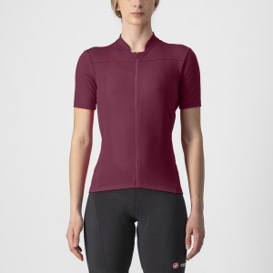 Maillot Castelli ANIMA 3 Femme Bordeaux Rouge | GLJYN-8025