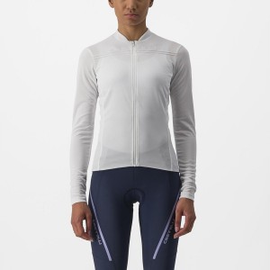 Maillot Castelli ANIMA 4 LONG SLEEVE Femme Blanche | PDAKU-9756