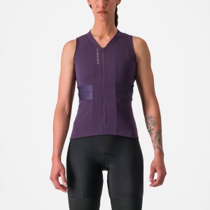 Maillot Castelli ANIMA 4 SLEEVELESS Femme Violette Blanche | UTZKD-3694