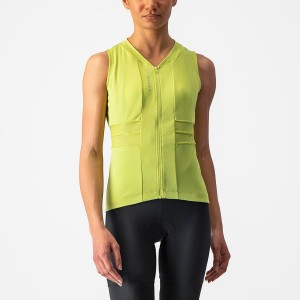 Maillot Castelli ANIMA 4 SLEEVELESS Femme Vert Clair | TDQLF-3091