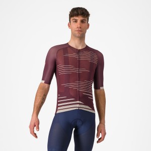 Maillot Castelli CLIMBER'S 4.0 Homme Bordeaux Foncé Argent | IVXQE-8397