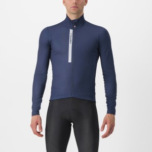 Maillot Castelli ENTRATA THERMAL Homme Bleu Argent Grise | NTPMA-3876