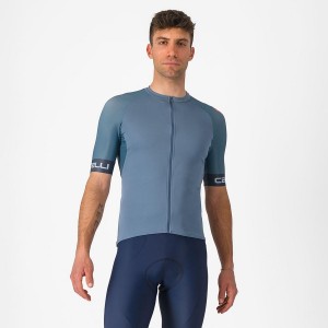 Maillot Castelli ENTRATA VI Homme Grise Clair Bleu Grise Foncé | RJVDH-3728