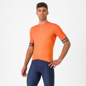 Maillot Castelli ENTRATA VI Homme Orange Grise Foncé | TYSID-1056