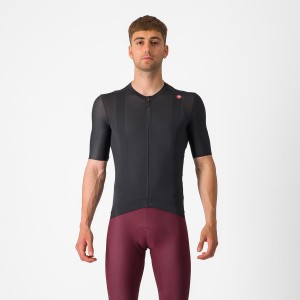 Maillot Castelli ESPRESSO Homme Noir Grise Foncé | EKCZQ-3965