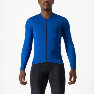 Maillot Castelli FLY LS Homme Bleu | BGFKV-2389