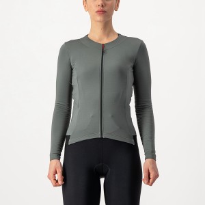 Maillot Castelli FLY LS W Femme Grise | STQRL-2137