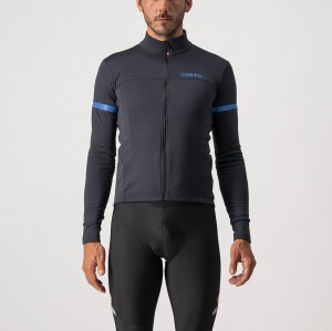 Maillot Castelli FONDO 2 FZ Homme Noir Bleu | DRKMH-0361