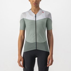 Maillot Castelli GRADIENT COLOR BLOCK Femme Vert Blanche | PBFWD-6075