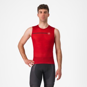 Maillot Castelli INSIDER SLEEVELESS Homme Rouge Foncé | LZACW-4309