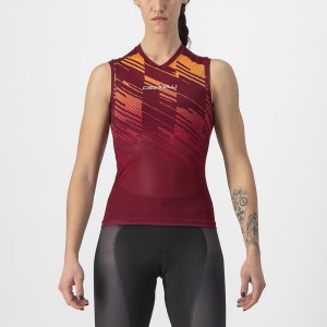 Maillot Castelli INSIDER W SLEEVELESS Femme Bordeaux | VWAUN-3956