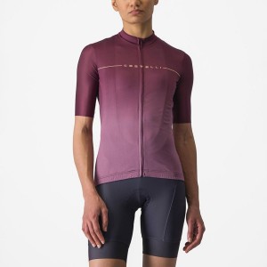 Maillot Castelli SALITA Femme Bordeaux Foncé Violette Foncé | DEKLH-2598