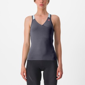 Maillot Castelli SOLARIS TOP Femme Bleu Bleu | XPJRI-8305