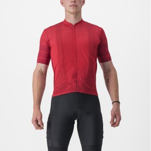 Maillot Castelli UNLIMITED TERRA Homme Rouge Foncé | IUWOE-9704