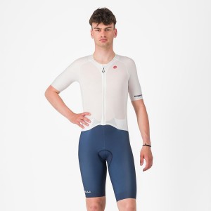 Speedsuit Castelli SANREMO BTW X2 Homme Blanche Bleu | VFBQI-2138