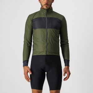 Vestes Castelli UNLIMITED PUFFY Homme Vert Clair Grise Foncé | WZGCV-0217