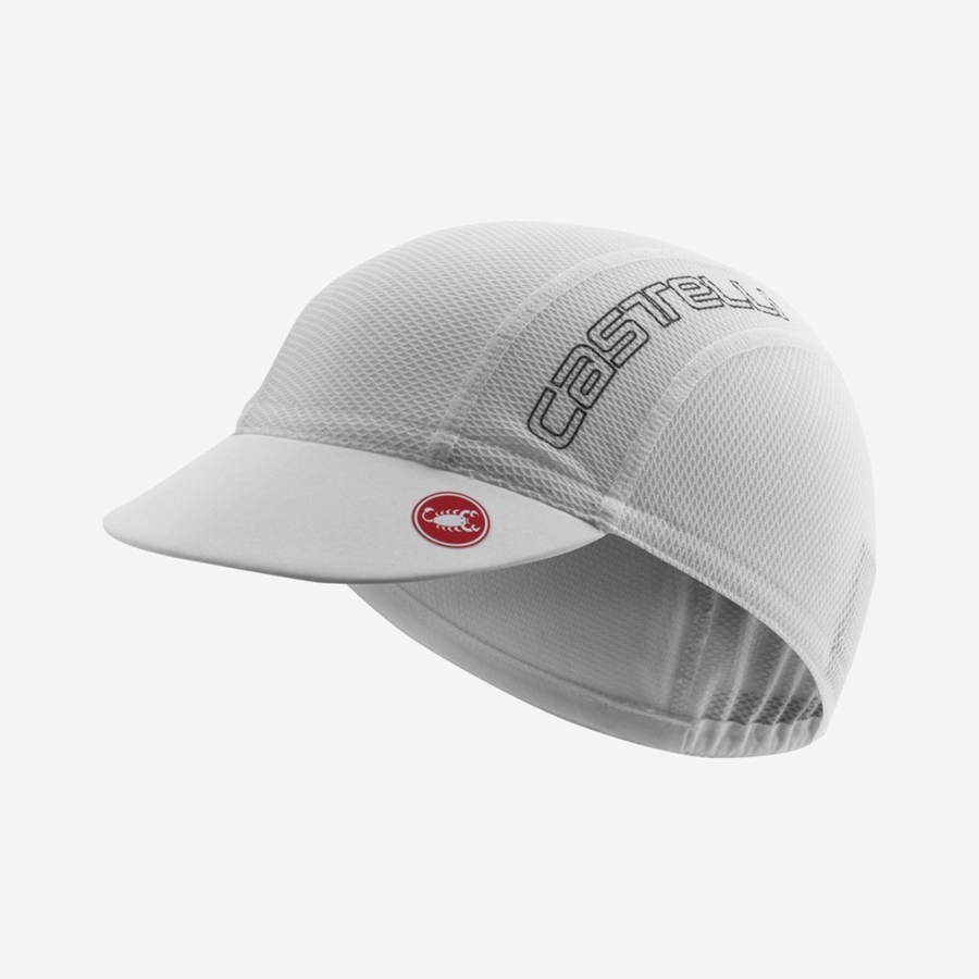 Casquette Castelli A/C 2 CYCLING Homme Blanche Grise | GBLDO-8941