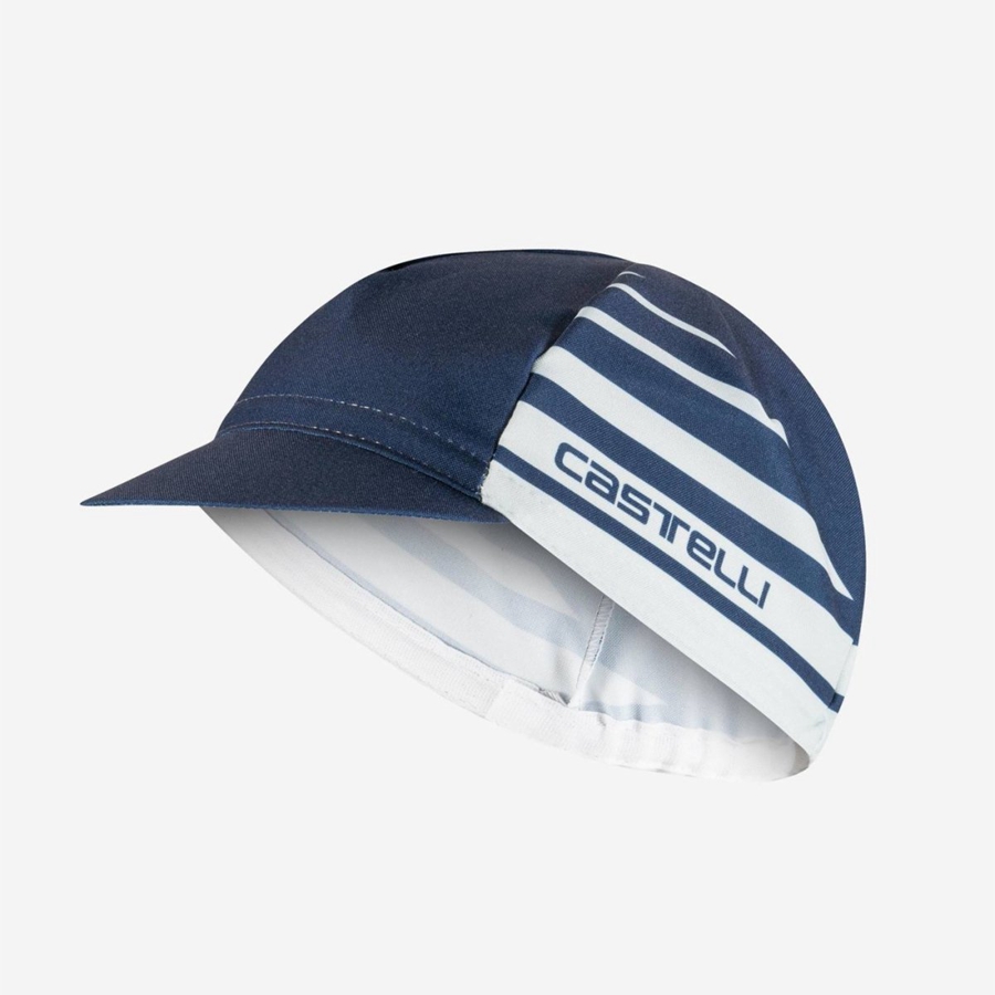 Casquette Castelli CLASSICO Homme Bleu Argent Grise | DWCBF-9520