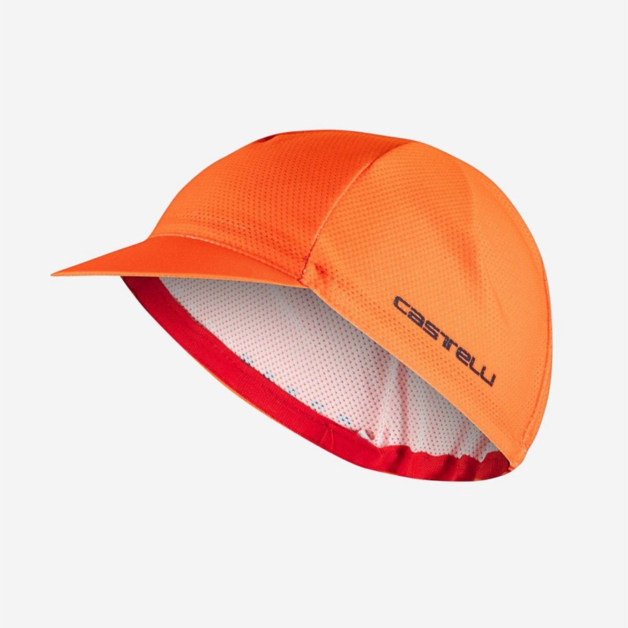 Casquette Castelli ROSSO CORSA 2 Homme Orange | LDJSC-0654