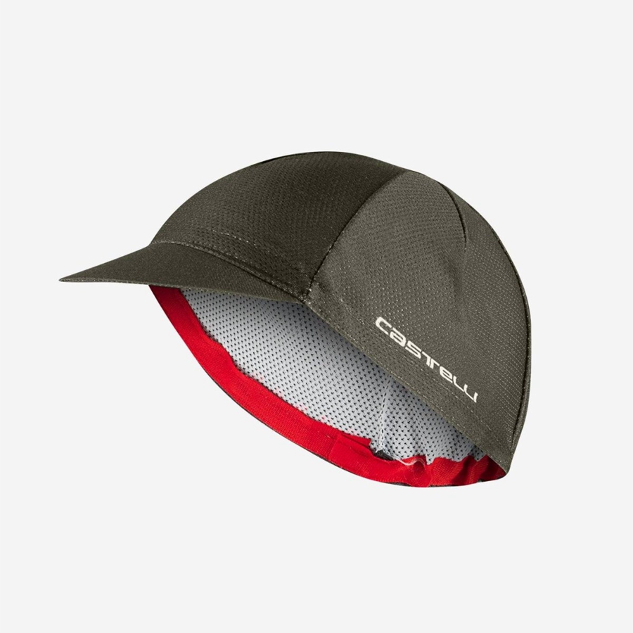 Casquette Castelli ROSSO CORSA 2 Homme Vert Foncé | RTPSK-5281