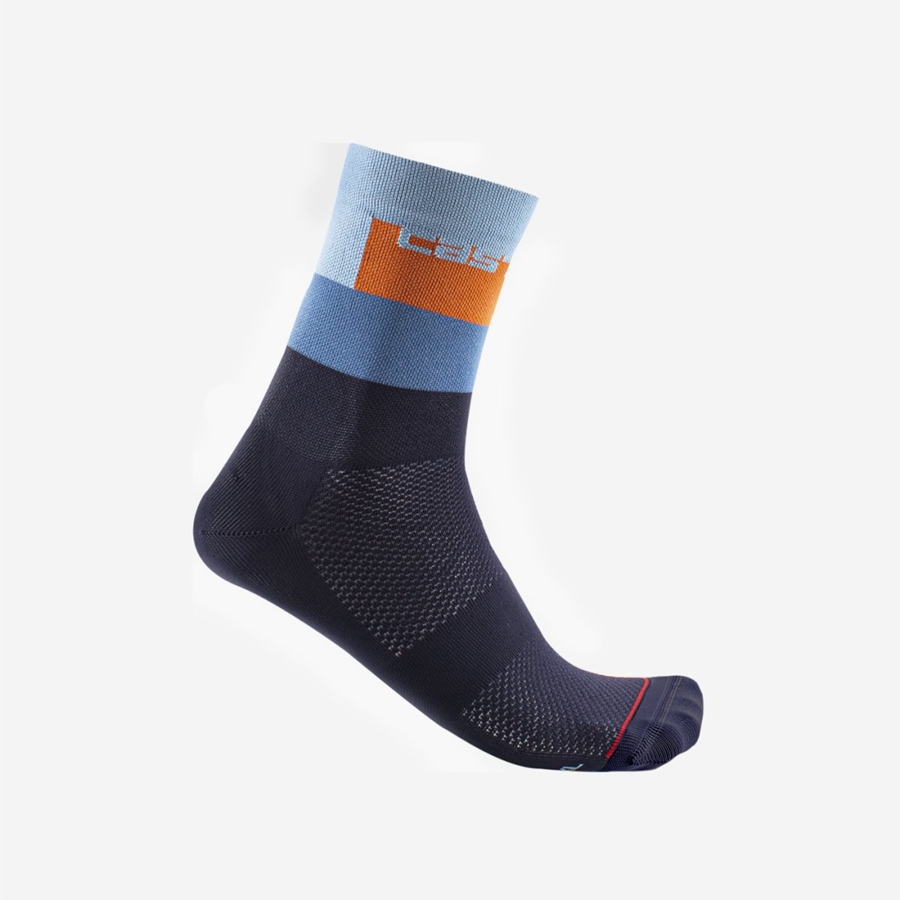 Chaussette Castelli BLOCCO 15 Homme Bleu | DNEKA-0952