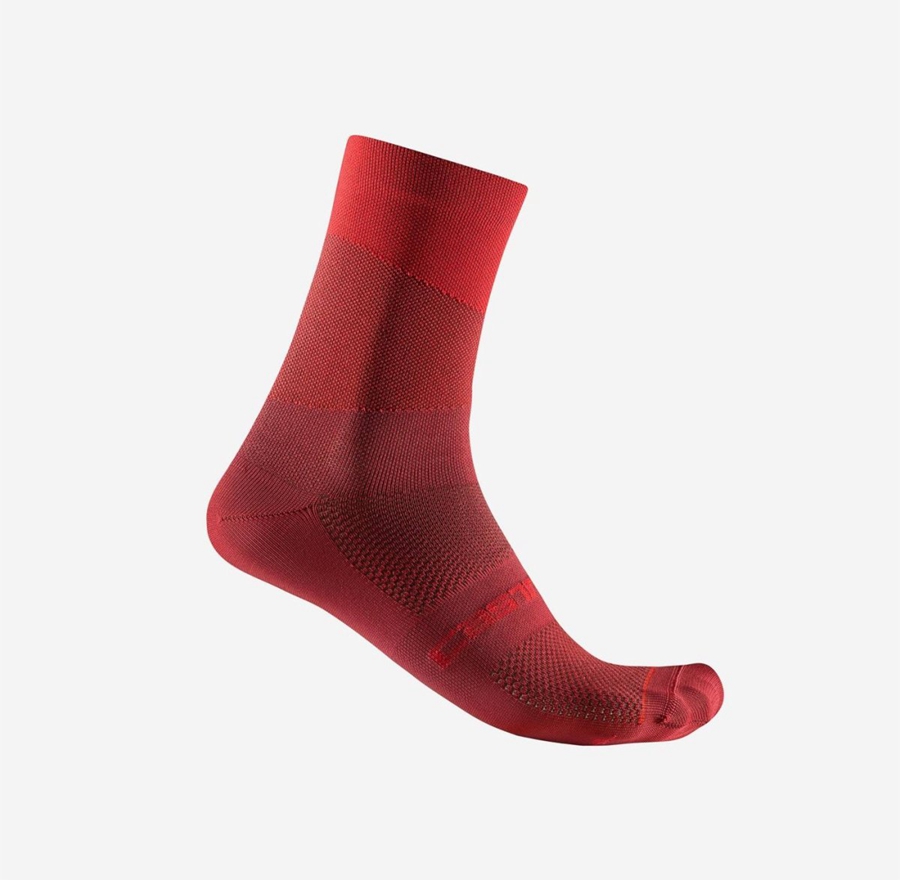 Chaussette Castelli ORIZZONTE 15 Homme Rouge Rouge | UKQPN-4890