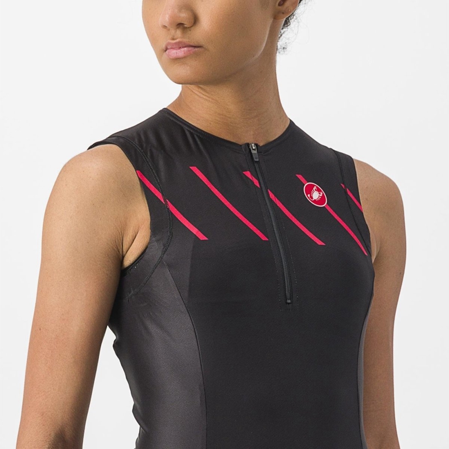 Costumes Castelli FREE 2 W TRI SINGLET Femme Noir | BYINV-9140