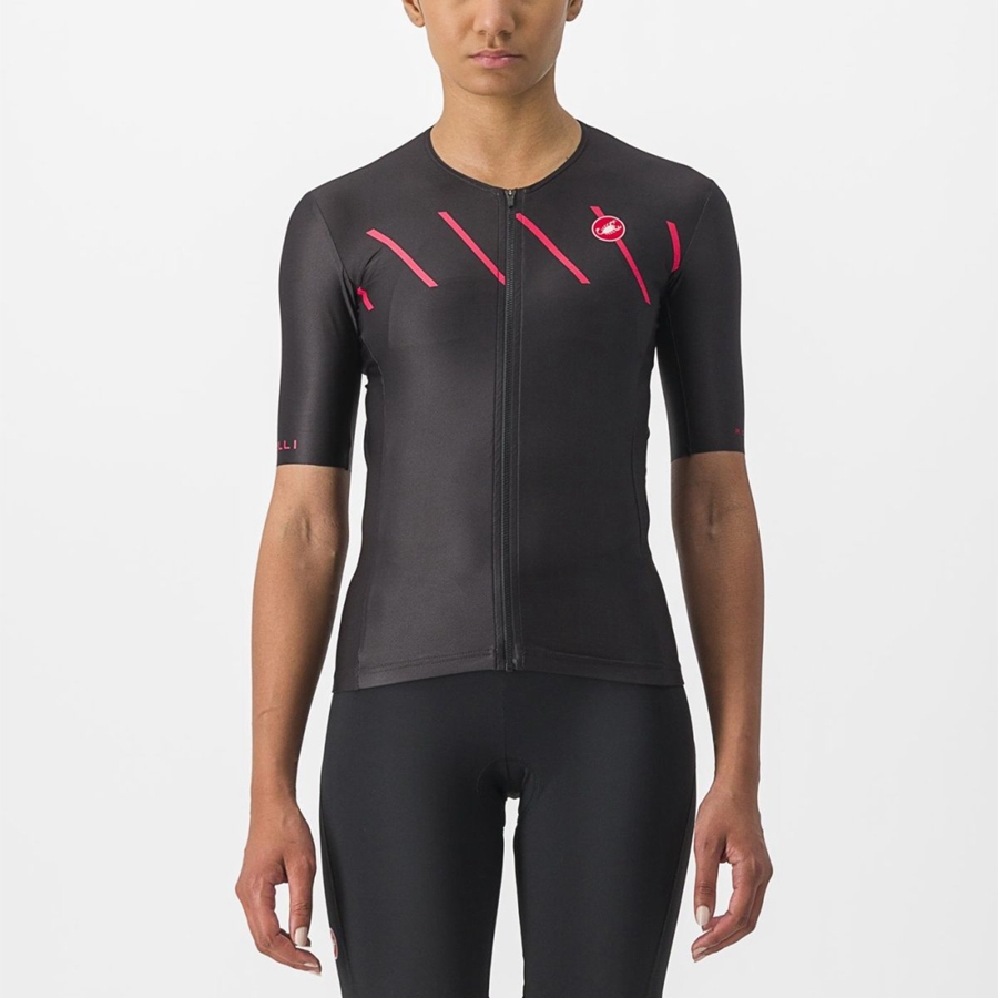 Costumes Castelli FREE SPEED 2 W RACE TOP Femme Noir | KUZGF-9658