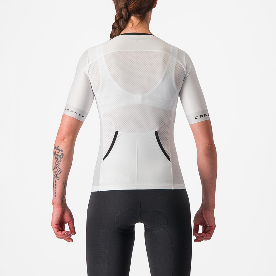 Costumes Castelli FREE SPEED 2 W RACE TOP Femme Blanche Noir | HIWCB-5803