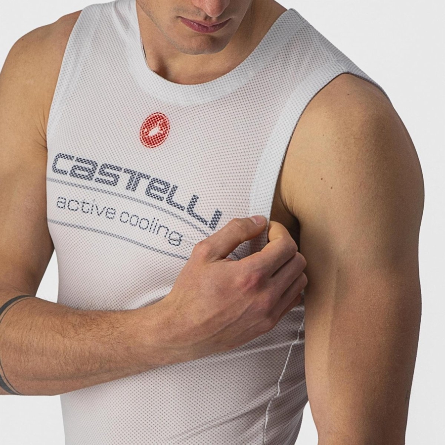 Couche De Base Castelli ACTIVE COOLING SLEEVELESS Homme Argent Grise | SZTVE-3268