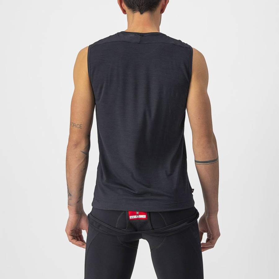 Couche De Base Castelli BANDITO WOOL SLEEVELESS Homme Noir | DGTPV-0345