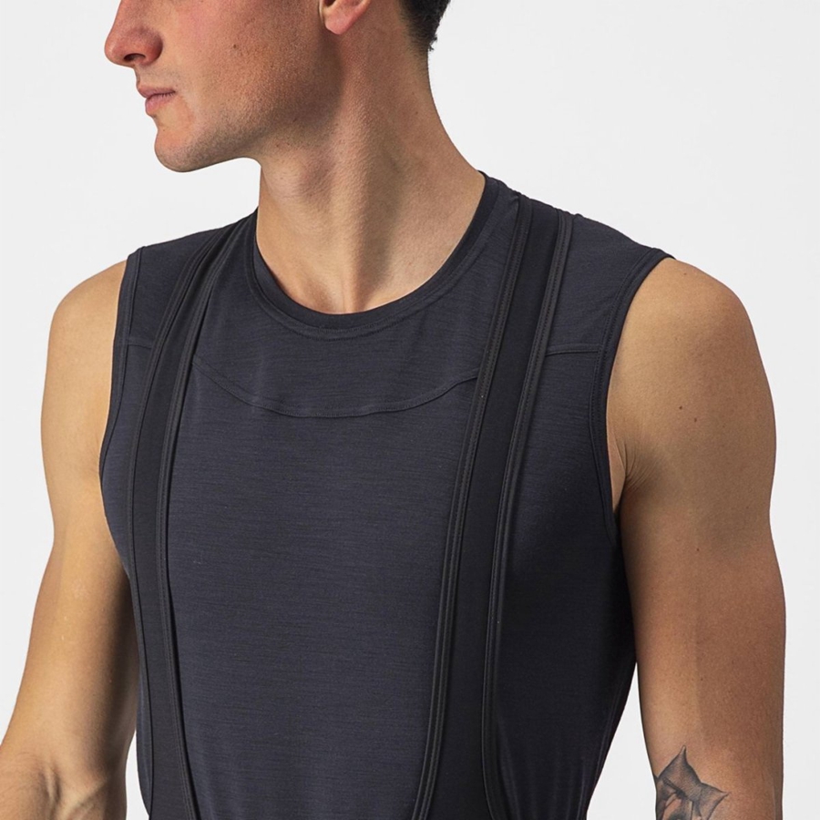 Couche De Base Castelli BANDITO WOOL SLEEVELESS Homme Noir | DGTPV-0345