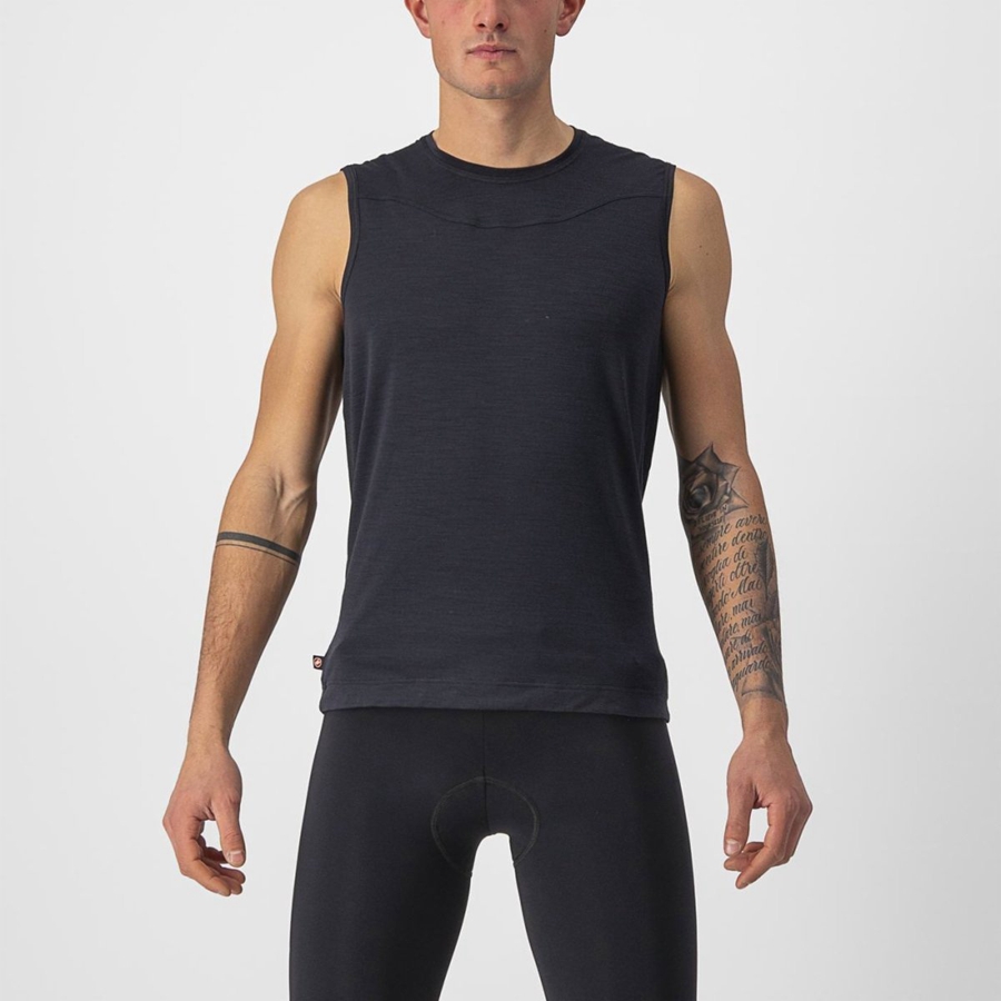 Couche De Base Castelli BANDITO WOOL SLEEVELESS Homme Noir | DGTPV-0345