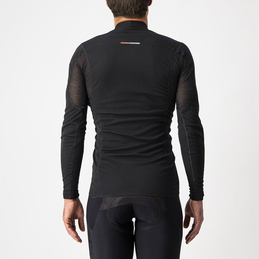 Couche De Base Castelli FLANDERS WARM LONG SLEEVE Homme Noir | SAZIF-7094