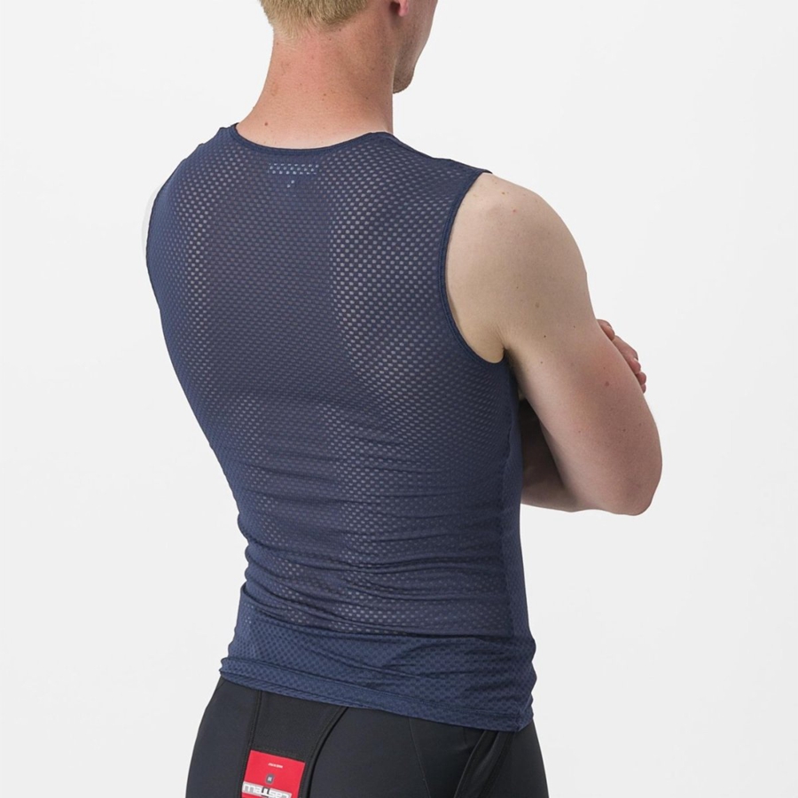 Couche De Base Castelli PRO MESH 2.0 SLEEVELESS Homme Bleu | DHWEI-0417