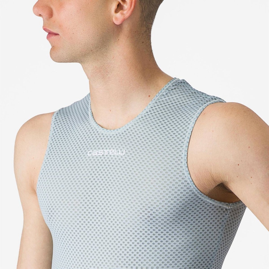 Couche De Base Castelli PRO MESH 2.0 SLEEVELESS Homme Bleu | LDTEZ-9803