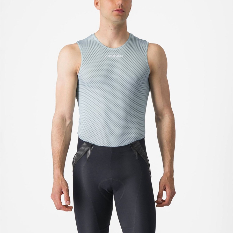 Couche De Base Castelli PRO MESH 2.0 SLEEVELESS Homme Bleu | LDTEZ-9803