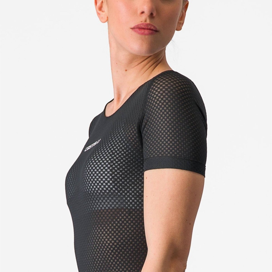 Couche De Base Castelli PRO MESH W SHORT SLEEVE Femme Noir | HVYBG-4253