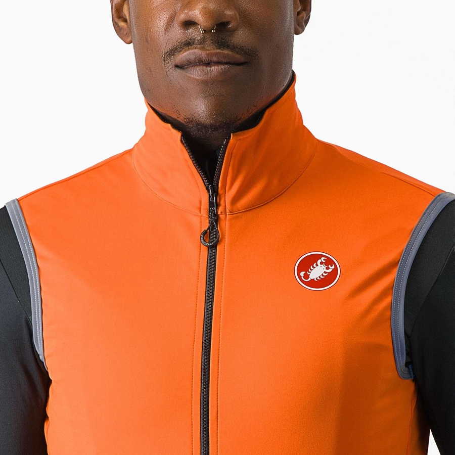 Gilet Castelli PERFETTO RoS 2 Homme Rouge Orange | MRKFY-2518