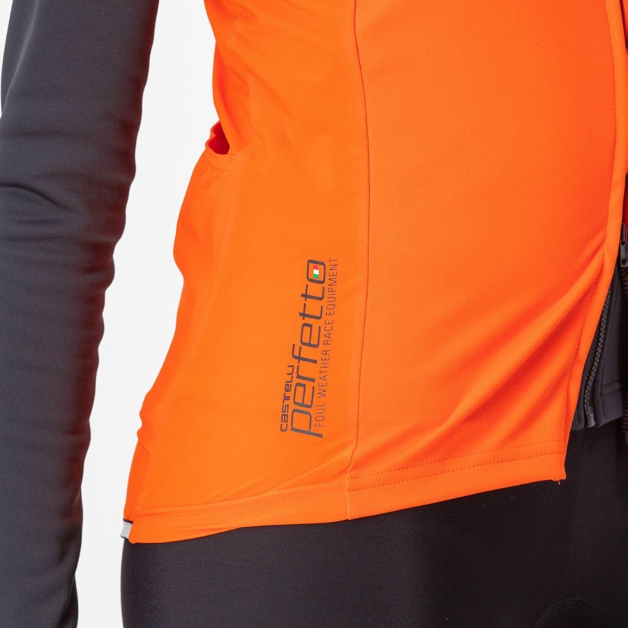 Gilet Castelli PERFETTO RoS 2 W Femme Rouge Orange | CLGAY-0297